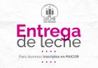 Entrega de leches correspondientes al Programa “Más leche, más proteínas” para los alumnos inscriptos en PAICOR