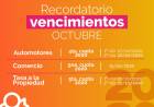 CALENDARIO IMPOSITIVO: RECORDATORIO DE VENCIMIENTOS DEL MES DE OCTUBRE