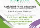 ACTIVIDAD FÍSICA ADAPTADA PARA PERSONAS CON DISCAPACIDAD: DEPORTE EN TU BARRIO