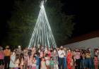 SE INAUGURÓ EL ÁRBOL NAVIDEÑO SOBRE EL PARQUE ROMERO