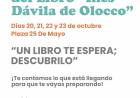 AGENDÁ: 20, 21, 22 Y 23 DE OCTUBRE XXIV EDICIÓN FERIA DEL LIBRO “INÉS DÁVILA DE OLOCCO”