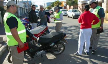 Controles de moto vehicular el fin de semana