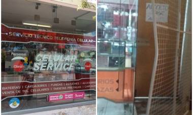Nuevamente delincuentes ingresaron al local " Celular Service " 