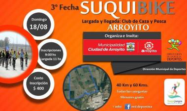 Se realizará la tercera fecha de los SuquiBike en nuestra Ciudad