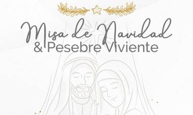 Misa de Navidad y pesebre Viviente en el Hogar Ancianos Municipal