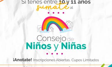 Inscripciones para el Consejo de Niños y Niñas