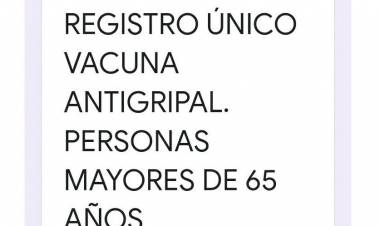 Registro de mayores de 65 años para recibir la Vacuna Antigripal