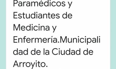 Formulario de registro de Voluntarios Médicos, Enfermeros, Paramédicos y estudiantes de Medicina y Enfermería