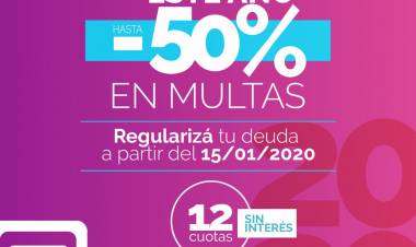 PLAN DE REGULARIZACIÓN DE MULTAS 2020