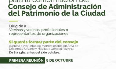 CONVOCATORIA PÚBLICA PARA LA CONFORMACIÓN DEL CONSEJO DE ADMINISTRACIÓN DEL PATRIMONIO DE LA CIUDAD DE ARROYITO