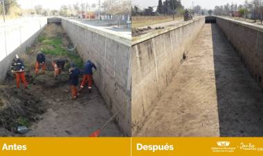 LIMPIEZA DEL CANAL DE DESAGÜE DE LA AVENIDA BOETTO