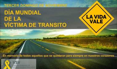 TOQUE DE SIRENAS POR EL DÍA DEL RECUERDO POR LAS VÍCTIMAS DE TRÁNSITO