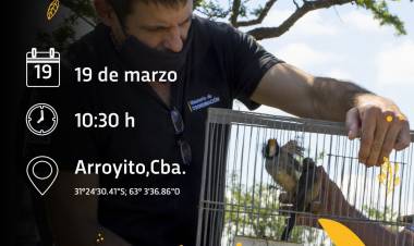 SUELTA DE AVES EN EL BALNEARIO MUNICIPAL DE ARROYITO