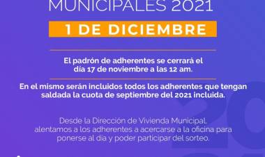 EL GOBIERNO MUNICIPAL SORTEA 14 NUEVAS VIVIENDAS MUNICIPALES EL PRÓXIMO 1 DE DICIEMBRE