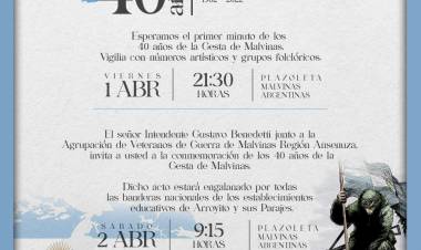 ACTOS EN CONMEMORACIÓN A LOS 40 AÑOS DE LA GESTA DE MALVINAS