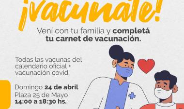 CELEBRAMOS EL DÍA DE LAS VACUNAS EN LA PLAZA 25 DE MAYO