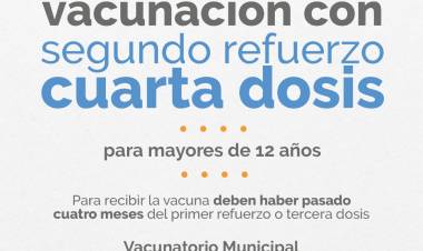 SEGUNDO REFUERZO O CUARTA DOSIS EN MARCHA