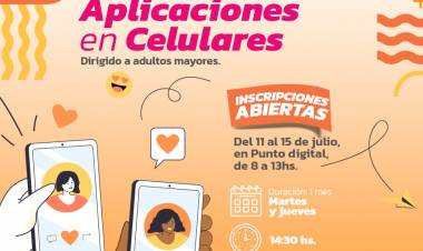 EL MUNICIPIO BRINDARÁ UNA CAPACITACIÓN PARA AYUDAR A ADULTOS MAYORES A USAR APLICACIONES EN CELULARES