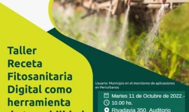 SE REALIZARÁ UN TALLER DE TRAZABILIDAD DE FITOSANITARIOS