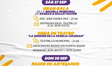 ¡No te lo pierdas! El fin de semana cultural que Arroyito tiene preparado te va a sorprender