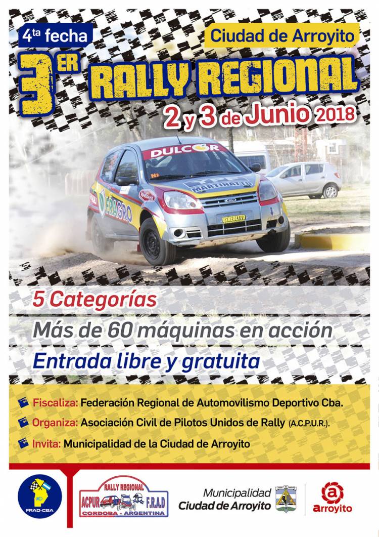 Se viene el Tercer Rally regional en Arroyito