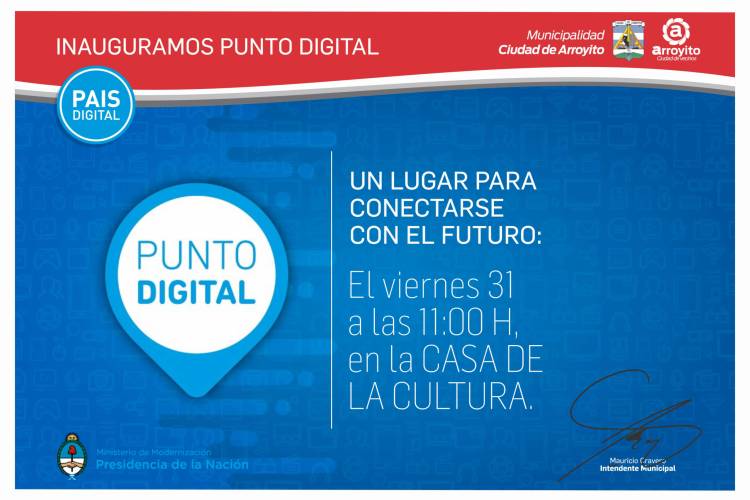 SE INAUGURA EL PUNTO DIGITAL EN NUESTRA CIUDAD 