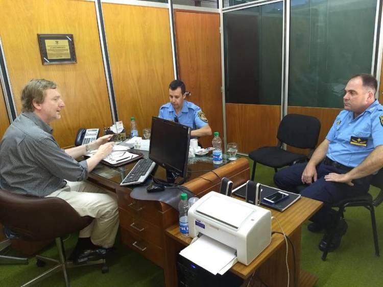El Secretario de Gobierno se reunió los Comisarios Berardo y Salguero