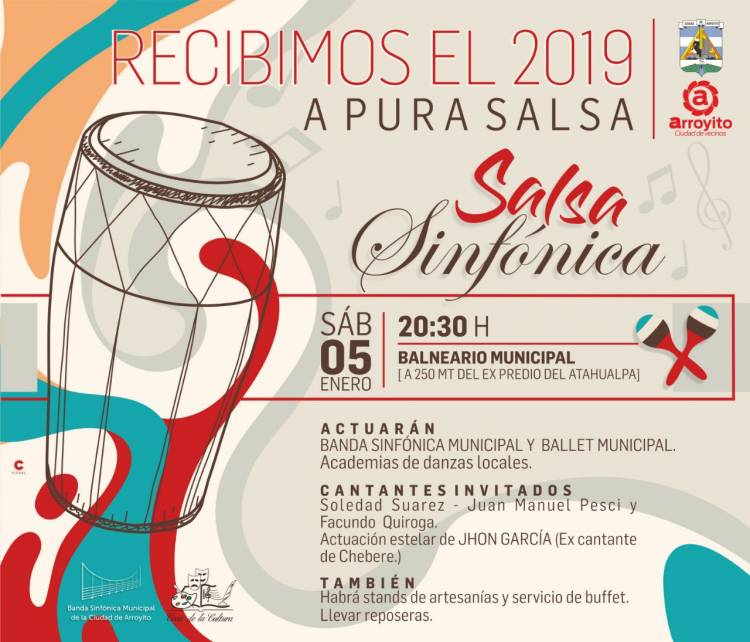 SE REPROGRAMA EL ESPECTÁCULO DE SALSA SINFÓNICA  PARA EL SÁBADO 5 DE ENERO 
