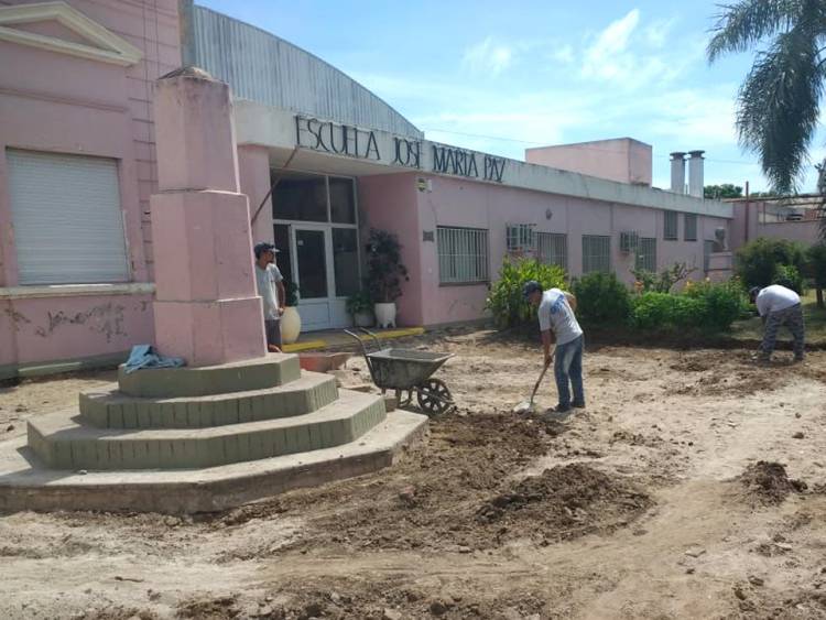 Obras en la Escuela José María Paz 