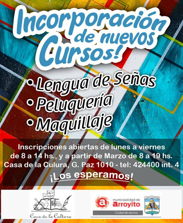 Incorporación de nuevos Cursos en la Casa de la Cultura