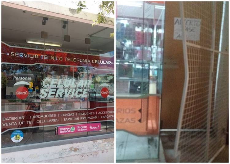 Nuevamente delincuentes ingresaron al local " Celular Service " 