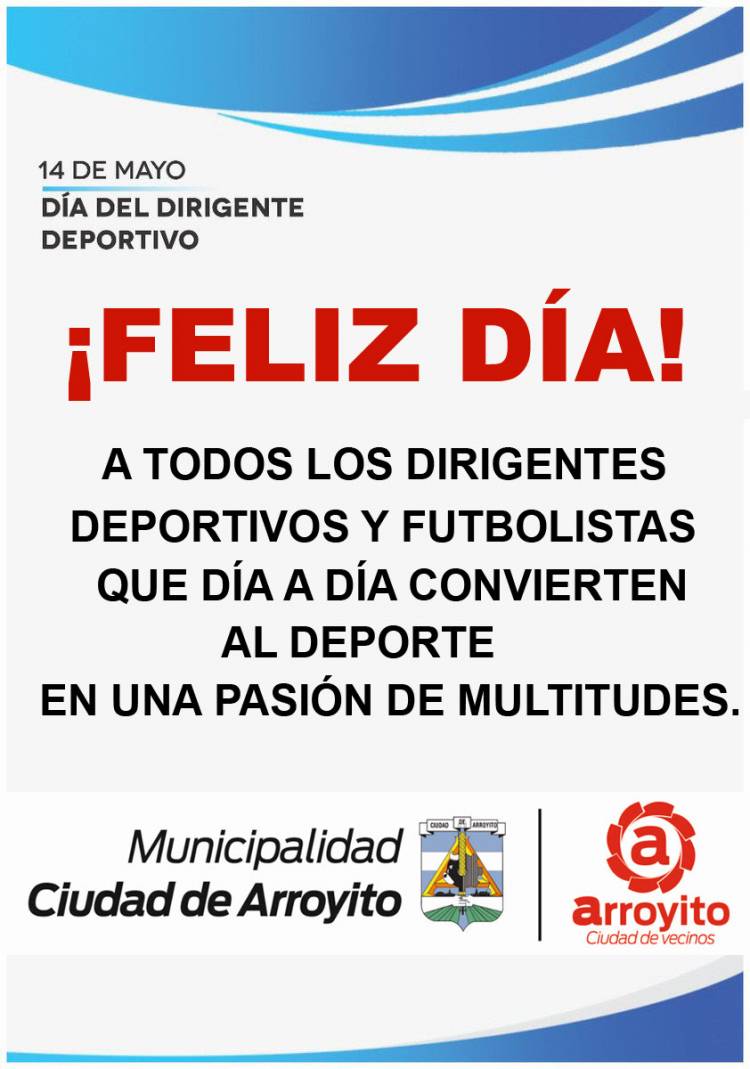 14 de mayo día del Dirigente Deportivo y del Futbolista