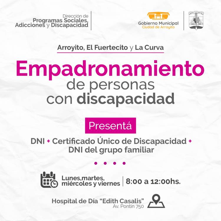 Empadronamiento de Personas con Discapacidad