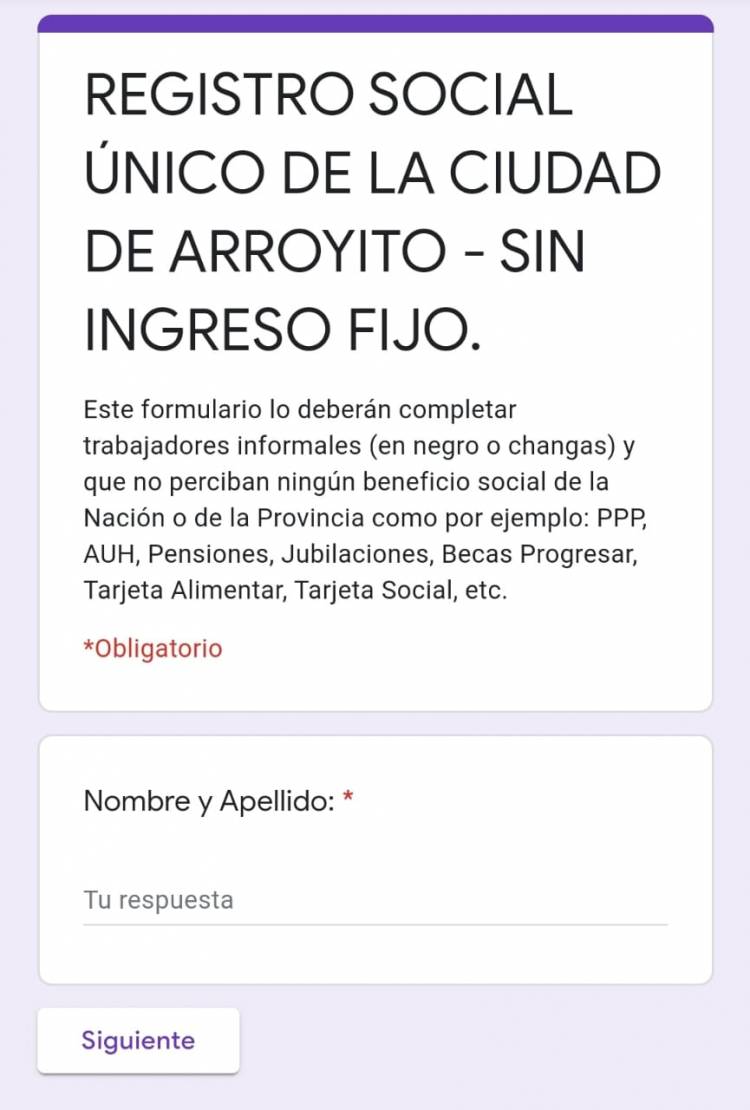 Registro Social Único para Asistencia Social