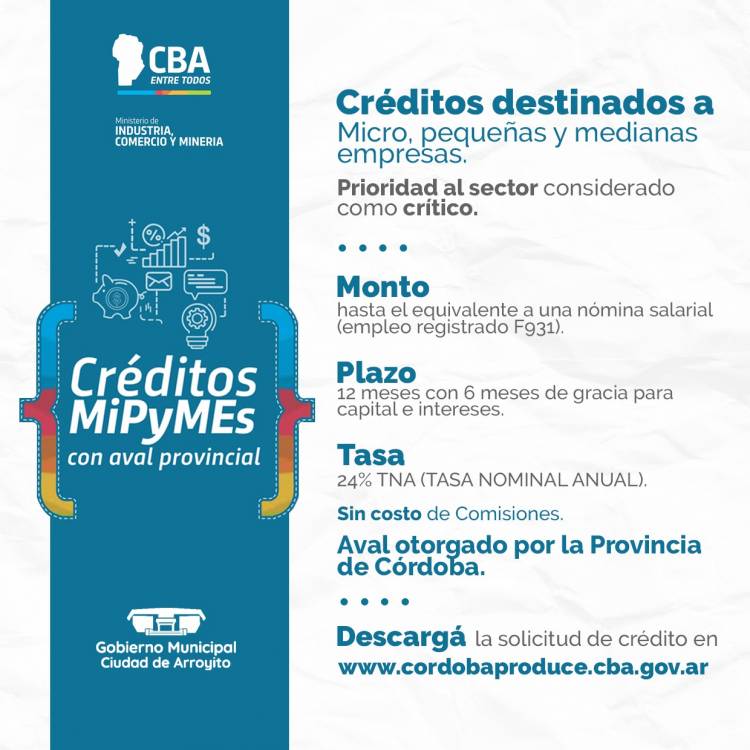 Nuevos Créditos MiPyMEs con aval provincial