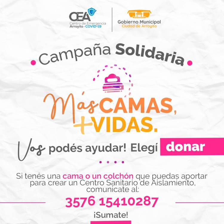 Campaña Solidaria: Más camas, más vidas