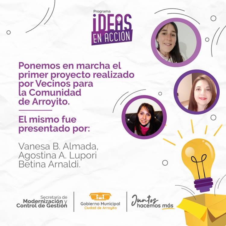 IDEAS EN ACCIÓN: SE LLEVARÁ A CABO EL PRIMER PROYECTO PRESENTADO POR VECINOS