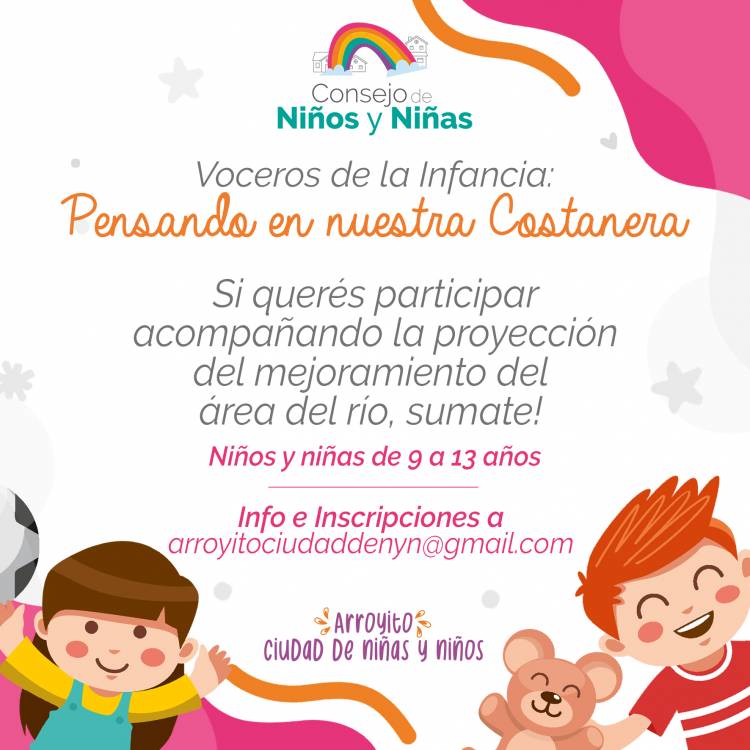 CONVOCAMOS A LOS NIÑOS Y NIÑAS A PROYECTAR EL BALNEARIO DE NUESTRA CIUDAD