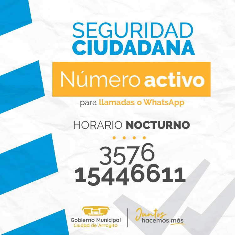 NUEVO NÚMERO DE TELÉFONO DE SEGURIDAD CIUDADANA