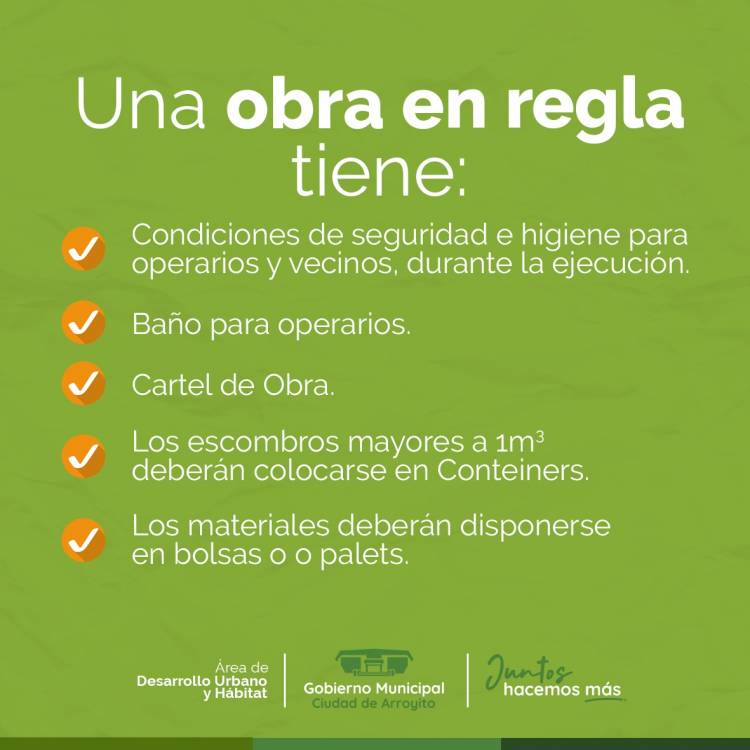 ¿QUÉ ES NECESARIO PARA TENER UNA OBRA EN REGLA?