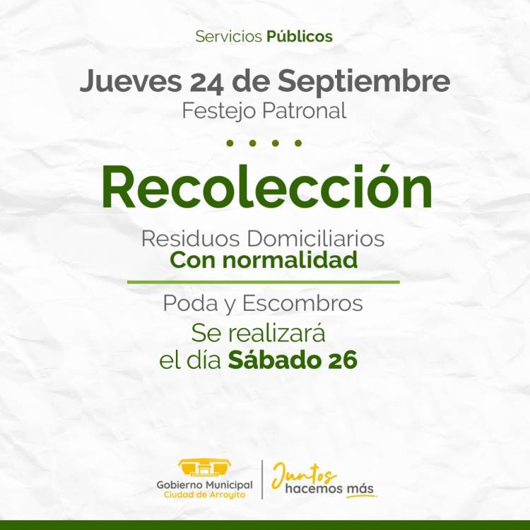 SERVICIOS PÚBLICOS DEL DÍA JUEVES 24