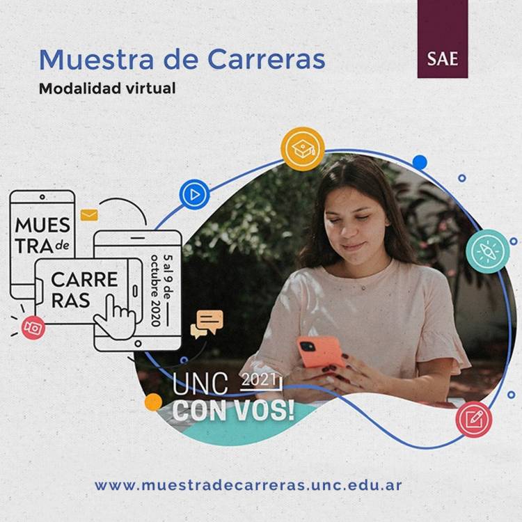 TE INVITAMOS A PARTICIPAR DE LA MUESTRA VIRTUAL DE CARRERAS DE LA UNC