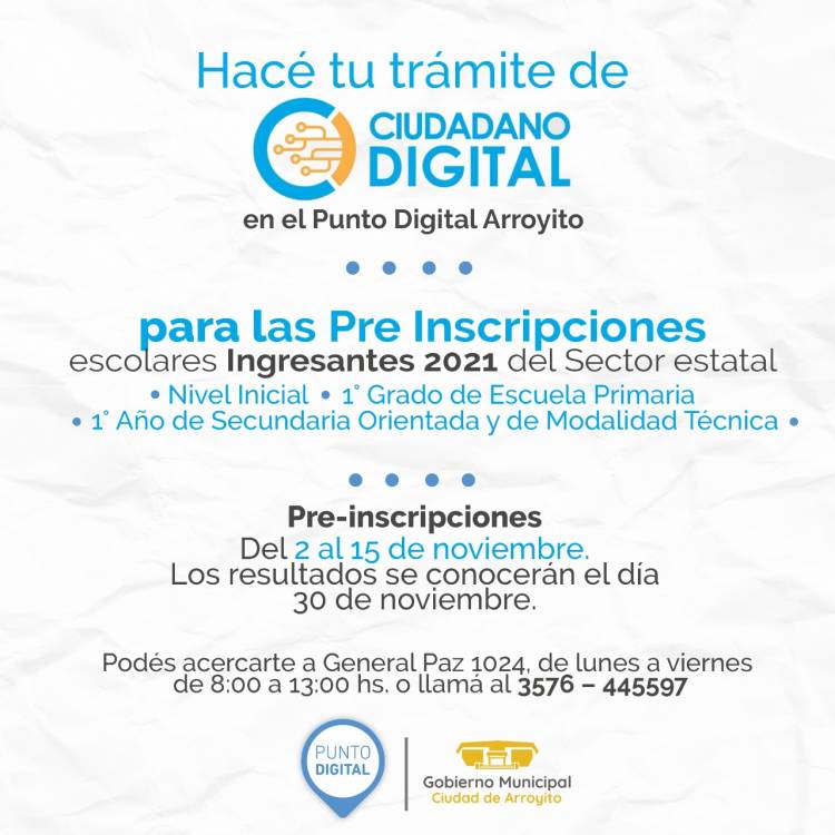 EL PUNTO DIGITAL ESTÁ TRAMITADO EL CIUDADANO DIGITAL PARA LAS INSCRIPCIONES DEL AÑO 2021