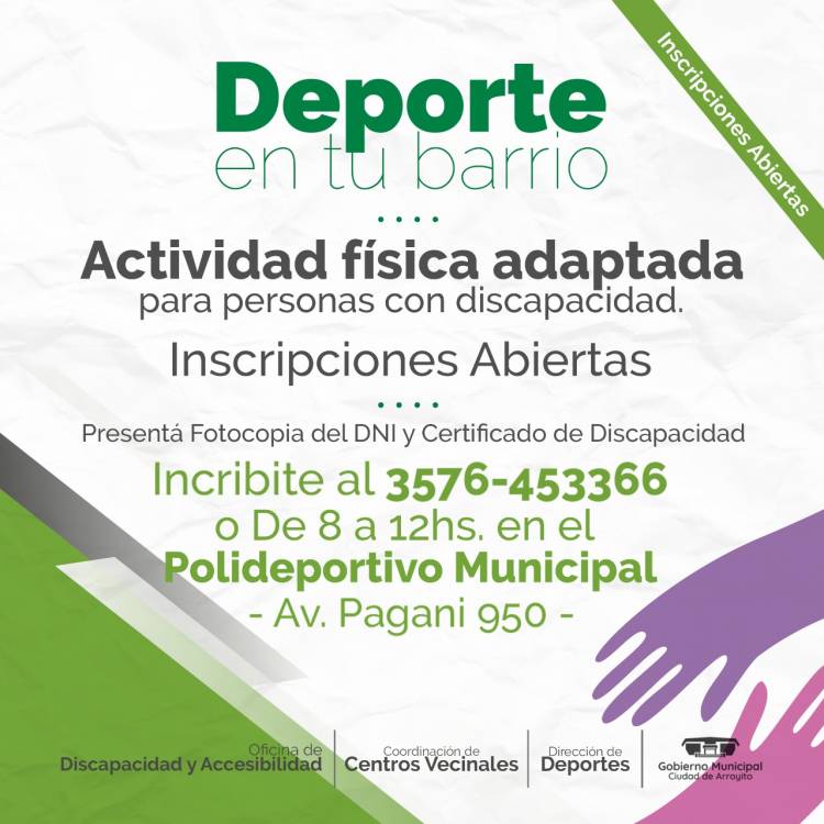 ACTIVIDAD FÍSICA ADAPTADA PARA PERSONAS CON DISCAPACIDAD: DEPORTE EN TU BARRIO