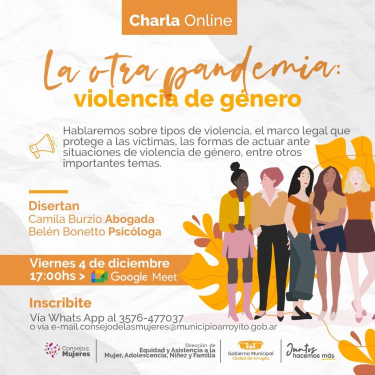 CHARLA ONLINE: “LA OTRA PANDEMIA: VIOLENCIA DE GÉNERO”