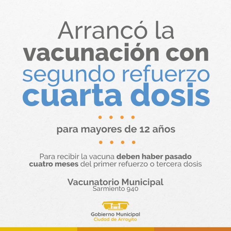 SEGUNDO REFUERZO O CUARTA DOSIS EN MARCHA