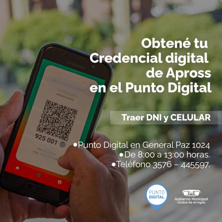 OBTENÉ TU CREDENCIAL DIGITAL DE APROSS EN EL PUNTO DIGITAL