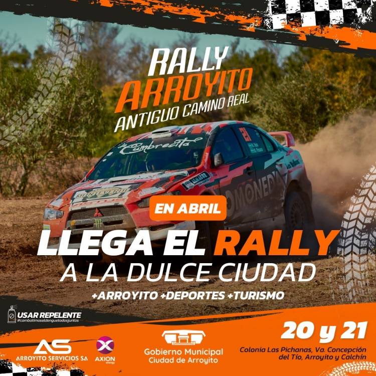 ¡PREPARÁTE ARROYITO! LLEGA LA TERCERA EDICIÓN DEL RALLY PROVINCIAL A LA DULCE CIUDAD️